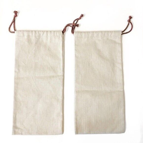 HERMÈS Set of 2 Shoe Dust Bags Drawstring NEW - Picture 3 of 6